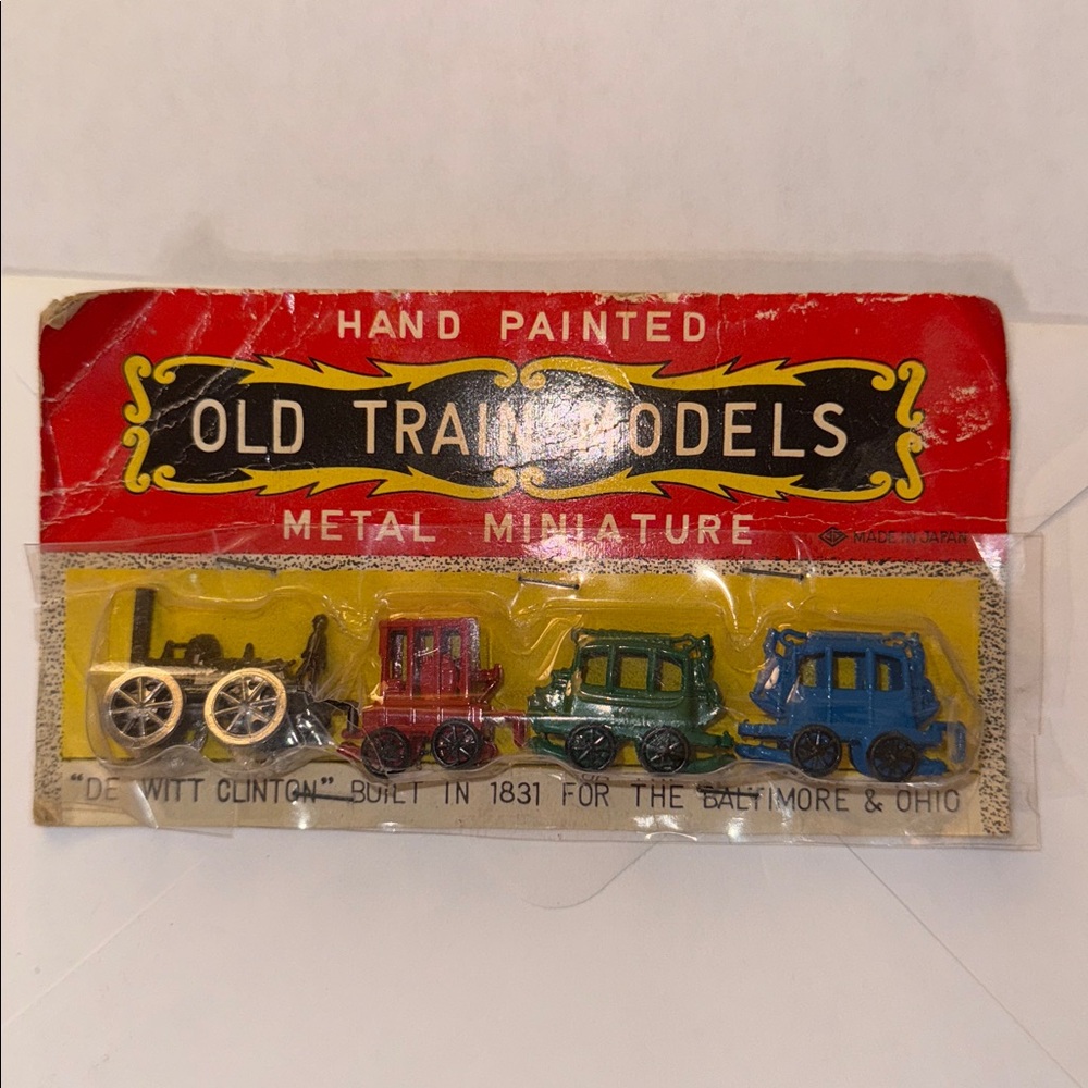 Hand Painted Old Train Models De Witt Clinton Metal Miniature Set - Picture 9 of 9